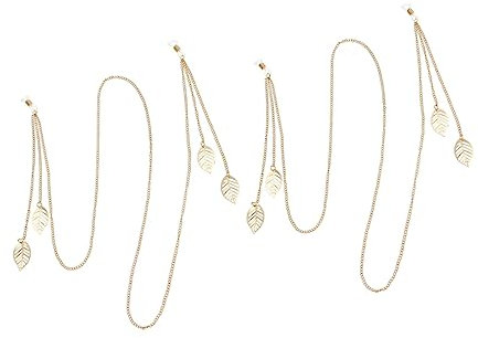 SAFIGLE 2stücke Brillenketten Zum Aufhängen Brillenkette Für Lesebrillen Sonnenbrillen Metallkettenanhänger Brillen Halter Verhindert Das Herunterfallen