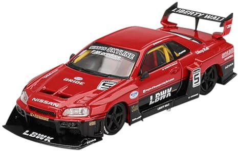 MINI GT 1/64 Nissan LB-ER34 Super Silhouette Skyline Rot/Schwarz (rechter Griff) Fertigprodukt MGT00843-R