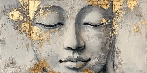 Malen Nach Zahlen grau Malen Nach Zahlen Erwachsene Zen DIY mit Rahmen Ölgemälde Set Malen Basteln mit Pinseln und Acrylfarben Kreativ Set für Erwachsene, Home Wand Dekor Frauen Geschenk 40x90cm E-764
