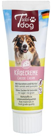 Tubidog Käsecreme - 12 Stück - getreidefrei, glutenfrei, ohne Zuckerzusatz, Keine Konservierungsstoffe, Rohstoffe in Lebensmittelqualität