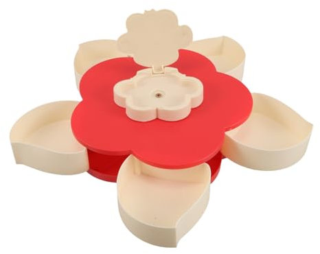 ULTECHNOVO Caja Rotativa para Refrigerios Organizador De Dulces y Frutas para Mesa y Viaje