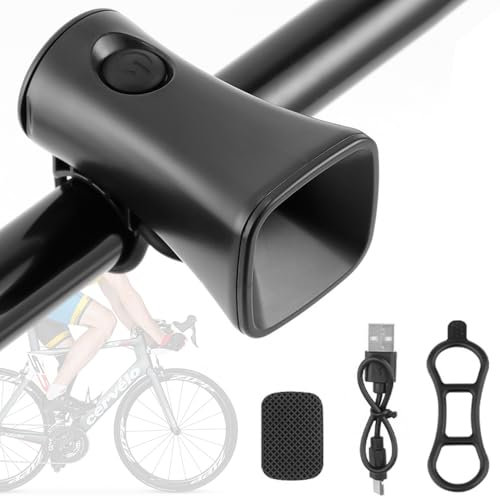 KQWVZ Fahrradklingel Elektrisch, 120dB Fahrradhupe Elektrisch, Wasserdichte Elektrische Fahrradklingel mit USB-Ladefunktion, Elektrische Klingel Fahrrad für Erwachsene Kinder Fahrrad, Rennrad und Mehr
