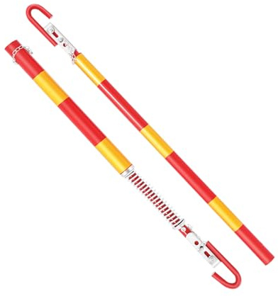 Babeenoo Barra di traino di sicurezza per auto, gancio di traino con tampone a molla in ferro con ammortizzazione, trazione 3T per officine, famiglie, fabbriche