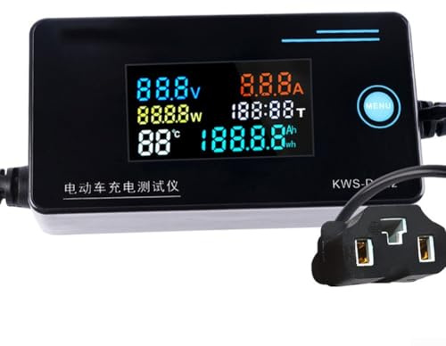 Electric Vehicle for CHARGER Detector, KWS-DC22 Voltage Current Power Meter Voltage Current Tester With LCD Display, For EV Charging Test