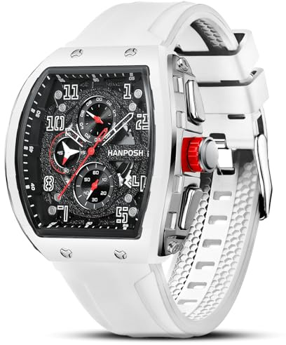 HANPOSH Reloj Hombre de Cuarzo AnalóGicos Relojes de Hombres Reloj 30M Impermeable Deportivo A Prueba de Agua Relojes de Pulsera TáCtica Militar Regalo Padre
