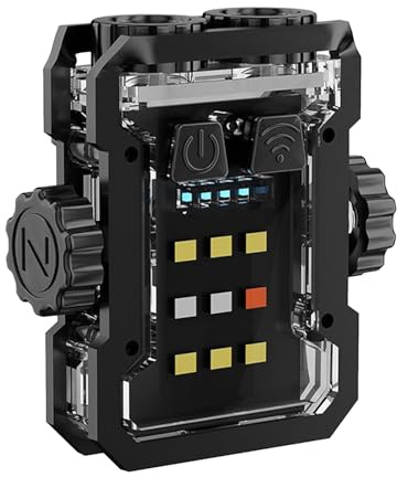 Generico Mini linterna recargable - Metal resistente, doble LED, linterna de bolsillo | 800 lúmenes flash lumenss con diseño impermeable, luz de advertencia magnética, brillo de 6 modos, ideal