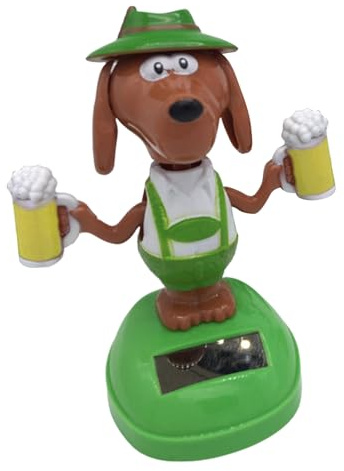 Cane da ballo a energia solare | Cane ballerino animato per cani | Figura testa di bobble auto, decorazione auto giocattolo traballante, figura oscillante con