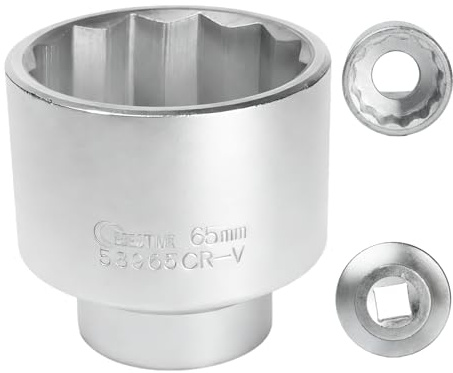 FortuneGlobe 65mm 3/4 12 points pour 3/4 clés 65mm CR-MO Un pouce d’ouverture arrière (Whtie)