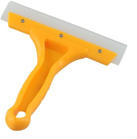 Small Silicone Squeegee Blade for Shower Glass and Various Flat Surfaces, Noise and Streak Cleaning, Suitable for Tint and Vinyl Wrap Applications, Includes Hanging Hole