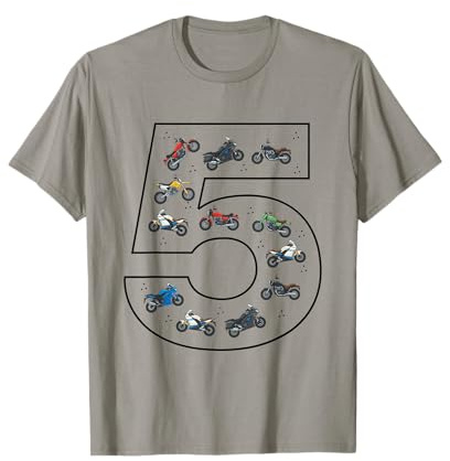 5th Birthday 5 Year Old Motorbike Boys Bike Motorcycle T-Shirt