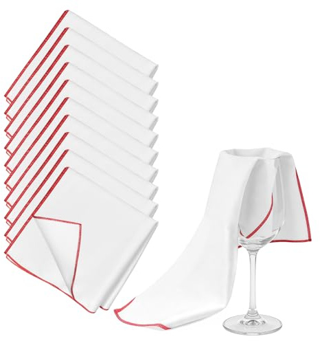 Paños de Microfibra para Limpiar Cristales 10 PCS, 30 X 30 cm Bayetas para Cristales de Microfibra Sin Rayas Sin Pelusa, Sin Rayas Ni Pelusas, Reutilizables para Superficies de Alto Brillo Anteojos