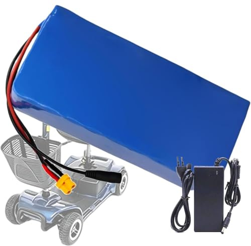 72V 50Ah 20S2P Batería Recargable De Iones De Litio, Resistente Al Agua, para Bicicletas Eléctricas Y Patinetes Eléctricos, con BMS Y Cargador(XT30+DC)