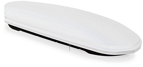 Dachbox weiß VDP-MAA 460W Auto Dachkoffer 460 Liter abschließbar + Relingträger Dachgepäckträger Quick offene Reling im Set kompatibel mit VW Touran ab 2015
