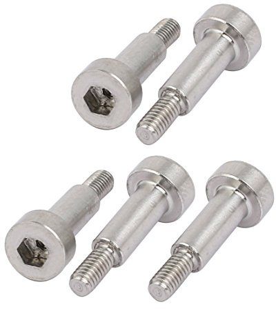 Sourcingmap 5pcs 304 Stainless Steel Shoulder Bolt 4mm Shoulder Dia 10mm Shoulder Length M3 Thread