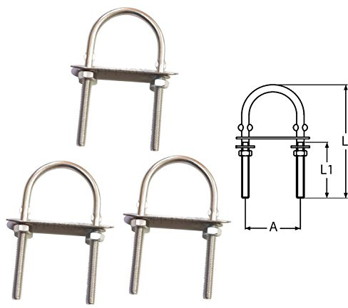 FP INOX Sujetacables (5 x 80 mm (Lote de 3) Acero Inoxidable 316 – A4