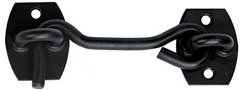 KeyMet GmbH stormkrok med ögla tornfastsättning 8 x 120 mm fönsterkrok svart pulverlackerad