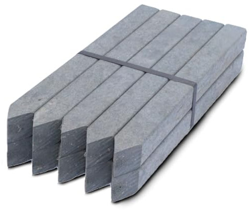 TeichVision Lot de 10 piquets de fixation solides pour bordure de pelouse/poteaux de 38 cm de long pour bordure de parterre / piquets de tonte / fixation de bordure de pelouse flexible ronde