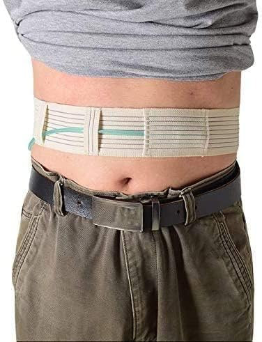 MUYU Ceinture de dialyse Peritoneale - Support tubulaire G/PEG - Ceinture abdominale - Ceinture de rangement pour tubes de cathéter - Pour le drainage du patient. - Beige - L