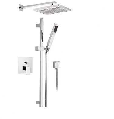 Daniel Rubinetterie - Set Doccia Completo con Braccio 30 cm - Serie Skyline - SK614ZCR