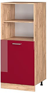 Vicco Herdumbauschrank R-Line, Rot Hochglanz, 60 cm