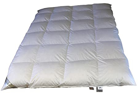 Betten Hofmann White Sibiria Schneegänse 10cm Hochsteg Winter Daunendecke 4x6 135x200 superwarm, Naturprodukt, Winterdecke, 100% Daunen, 1200 Gramm