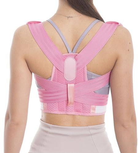 Corrector Postura Espalda para Mujer - Corrector Espalda para Corregir tu Postura y Liberarte del Dolor de Espalda - Soporte Cervical Cómodo y Ajustable ideal para usar en el día a día.