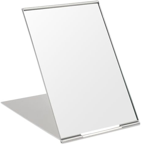 OSDUE Miroir Super HD, 20 * 14cm Miroir de Maquillage Table Support Pliable Conçu Portable Table Miroirs Facile à Transporter Miroirs de Voyage Ultra Fin et Durable Pliable