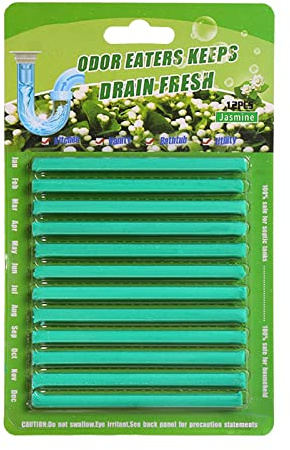 Bitong Abflussreiniger Sticks, 24 Stück, Abfluss Duft, Stoppt Stinkende & Verstopfte Abflüsse, Rohrreiniger Enzymreiniger für Verstopfte Rohren