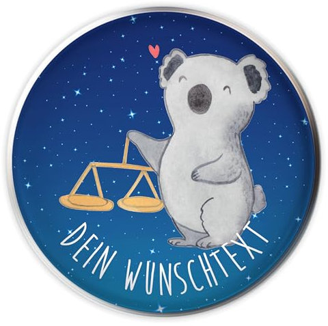 Mr. & Mrs. Panda Stöpsel Waschbecken Waage Astrologie - Personalisierte Geschenke, Sternzeichen, Selbst Gestalten, Abfluss Stopfen, Geschenk, Geburtstagsgeschenk, Wunschtext, Tierkreiszeichen