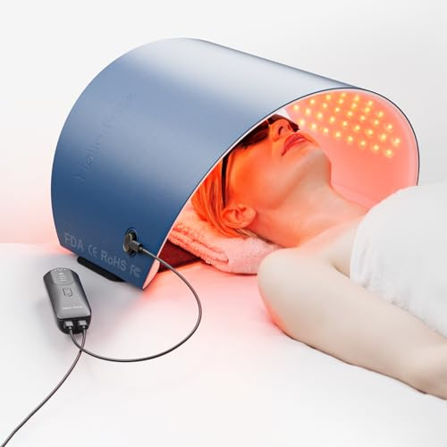 Hello Face Photon Thérapie par Lumière Rouge – Enregistré FDA, Masque LED avec Technologie QuadChip™, 720 LED, Appareil PDT Infrarouge Proche pour Soin Professionnel du Visage et du Corps