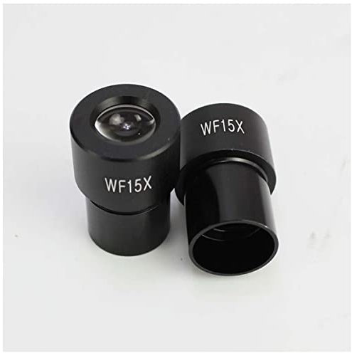 Mikroskopbeobachtung 23.2mm. WF15x 1. 3mm Weitwinkel-biologisches Mikroskop-Okular-Objektiv mit Messmikrometer-Skala(2pcs WF15X)