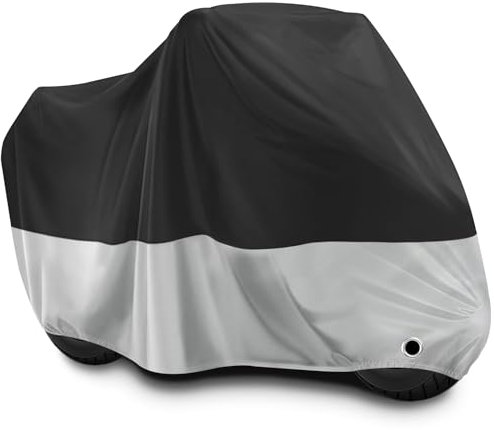 Telo per Moto Impermeabile, Telo per Coprimoto Resistente a Acqua, Polvere, Pioggia, Vento, Antipolvere, Anti UV, Copertura Antifurto per Moto Motorino Motocicletta Scooterper - 245x105x125cm