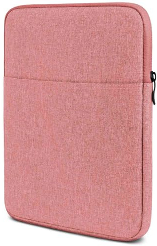 moex Tablet Hülle für TABWEE T80 Tasche mit Reißverschluss und Fach für Zubehör, Nylon Stoff Sleeve weich Gepolstert, Schutzhülle Minimalistisch Dash Case, Rosa
