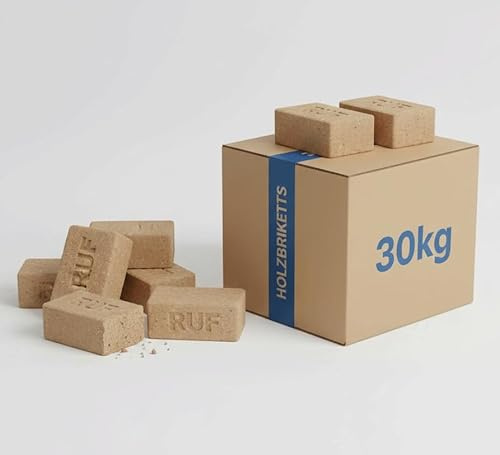Holzbriketts 30 kg RUF Premium Briketts für Kamin und Ofen CO2 neutral