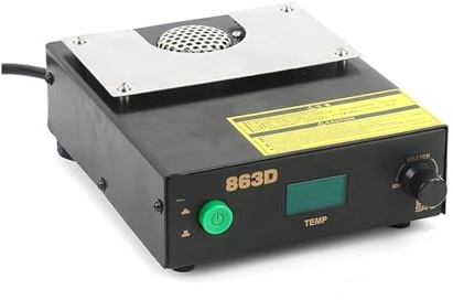 Station de préchauffage, Station de soudage numérique BGA 863D, préchauffage et dessoudage PCB, pistolet à air comprimé for retouche, 530 W