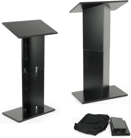 JIANSMZ Lecture Pulpit,Detachable Lecterns Table, Portable Podium Stand with Slant Desktop, Floor Standing Churches Pulpits for Indoor and Outdoor, Easy to Install