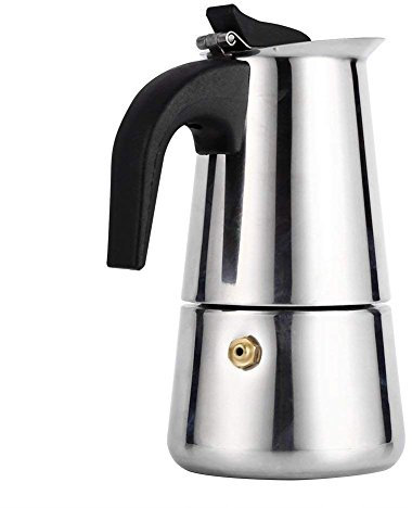 Yosoo Caffettiera In Acciaio Inox Con Filtro E Fondo Induzione, Espresso E Caffè Per Casa Ufficio, 4 Taglie Disponibili (Size : 100ml)