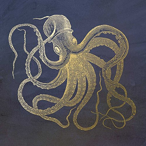 Feeling at home LEINWANDDRUCK im SCHATTENFUGENRAHMEN Goldene Krake Murdock Ramona - Küsten quadrat Kunstbilder im Holzrahmen cm_73_X_73