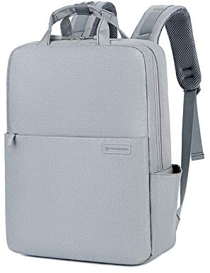 FANDARE Laptop Ryggsäck Unisex Business Ryggsäck med USB-laddare Skolväskor Resor Arbete Ryggsäck för 15,6 tum Laptop Vattentät Polyester, Grå, L, Modern