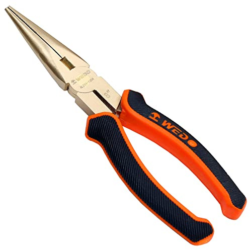 WEDO Non-Sparking Needle Nose Pliers 200mm(8), Aluminium Bronze