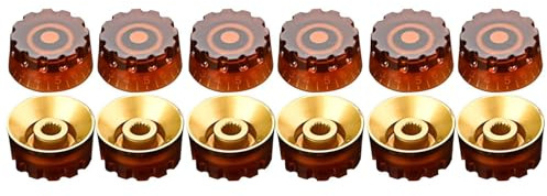 Mikinona 3sets Elektrische Gitarre Potentiometer Knöpfe Set Volumen Ton Control Kappen Für Gitarre Verstärker 4 Stücke * 3