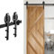 Yakimz Kit de ferrures de porte coulissante, 183 cm, système de porte coulissante, rail de suspension en acier au carbone avec roulettes et rail pour porte coulissante, rail de suspension, Big Wheel