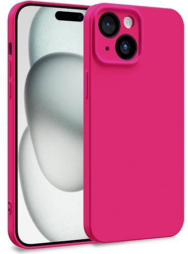 MyGadget Cover per iPhone 15 - Custodia in Silicone Morbido a Doppio Strato – Case con Protezione Fotocamera & Fodera Interna Antigraffio - Pink