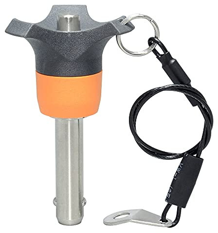 AUZHU- PLD- Metrik-Edelstahl-Kugelsperrbolzen Steckbolzen Positionierstifte Federstifte Schnellverschlussstifte mit Druckknopf Indexierstifte Sicherheitsnadeln Dübel Größe: M 14 mm - L 100 mm