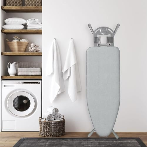 ORANGES Bügelbrettbezug mit extra dickem 7 mm Filzpolster Beständig Gegen Anbrennen Und Flecken 4 Größen für Ersatzbügeltischbezug (Color : Grau, Size : 110x34cm)