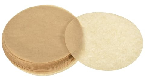uxcell 200pcs Parchment Paper Rounds 4 Inch, Round Parchment Paper Non Stick for Baking Small Cakes, Separating Frozen Meat, Toaster Oven, Brown