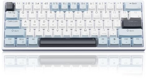 SOLAKAKA SK961 Clavier mécanique sans fil avec rétroéclairage RVB, trimode BT5.0/filaire/2,4 GHz, 60 % sans fil, interrupteur rouge