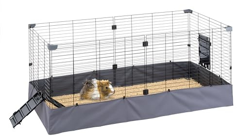 Ferplast Recinto per porcellini d'India HUB 02, Gabbia per piccoli animali, Recinto uso interno ed esterno, Fondo impermeabile, lavabile in lavatrice, Facile da assemblare, 140 x 71 x 59,5 cm