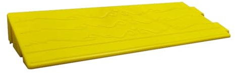 YZWZZXC Rampe Türschwelle, Rampen für Rollstühle, Türschwellenrampe, Schwellen Übergangsleiste für Zuhause, mit Anschlussport Zum Spleißen, Rutschfest und Langlebig(Yellow,25*10*3.5cm/10*4*1.4in)