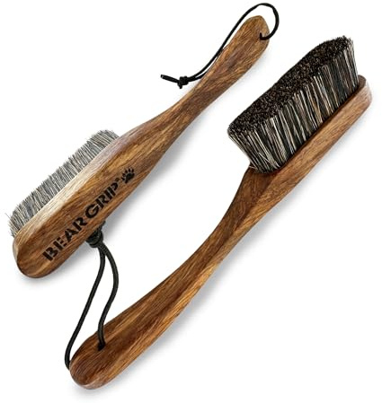 BEAR GRIP Premium Climbing Brush for Bouldering and Outdoor Rock Climbing – Ergonomic Handle, Durable Synthetic Bristles for Chalk, Dirt & Grip Cleaning (Rosewood)